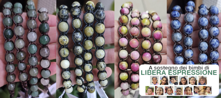 Bracciali in pietra naturale – Avventurina, Giada, Diaspro, Opale