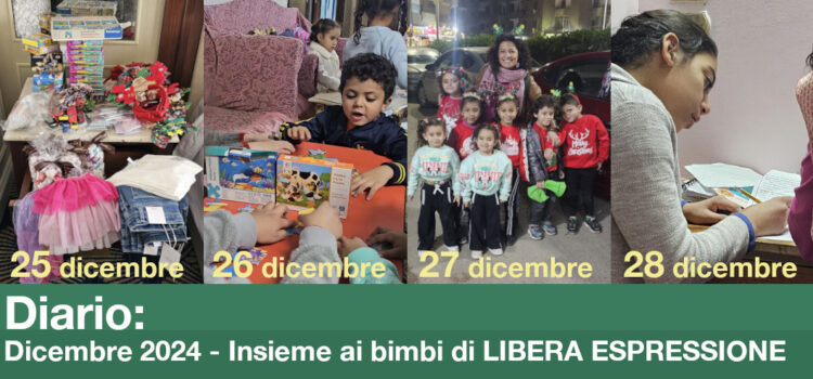 Diario di viaggio dai bimbi al Cairo: Natale e dicembre 2024, l’incontro che avviene ogni 2 mesi